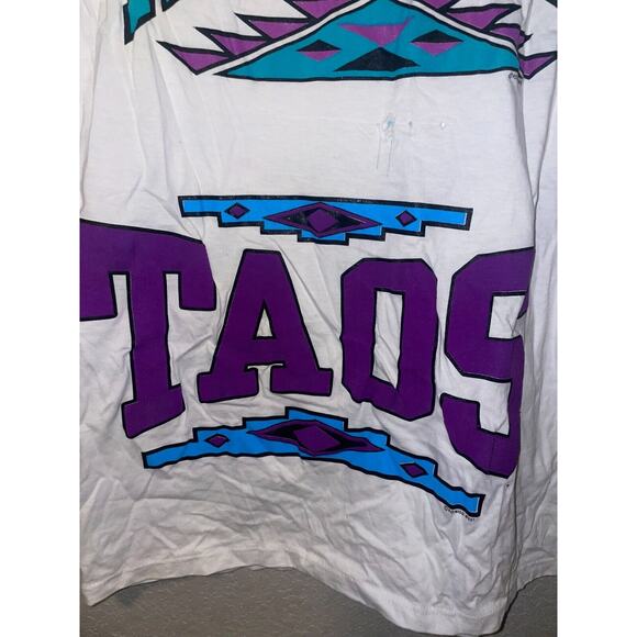 Vintage Misprint Shirt Arizona Taos Las Vegas Sample White Medium OOAK Tee - Picture 5 of 11